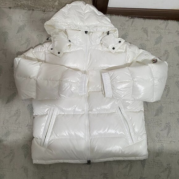 Moncler Other - Mens White Moncler Down Jacket With Hood